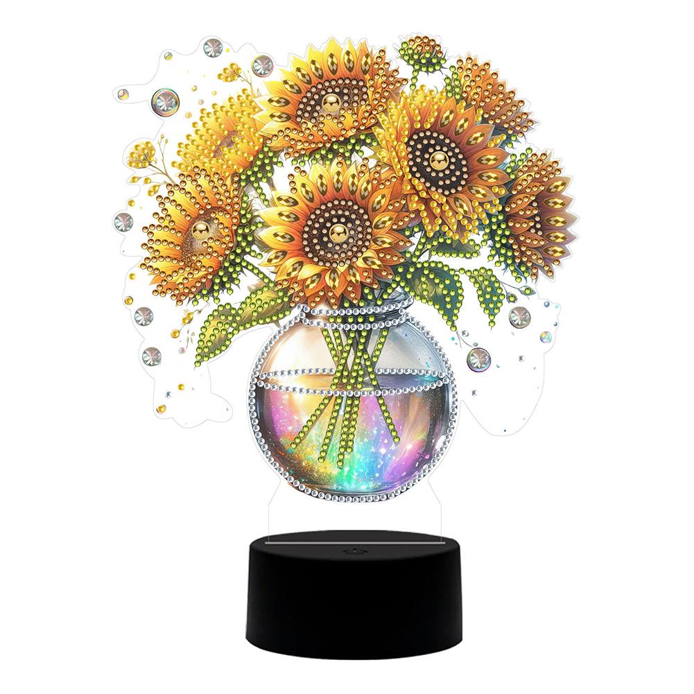 Acrylic Hummingbird Diamond Painting Bedside Lamp Multifunctional Diamond Night Lamp Diamond Painting Night Light for Home Decor