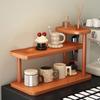 Space Saving Cup Storage Rack Bamboo Water Bottle Holder Durable Cosmetic Storage Tray  Desktop