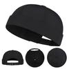 Brimless Skull Cap for Men Quick Dry Breathable Docker Cap Adjustable Harbour Landlord Hat Casual Visor-Less Sailor Hat