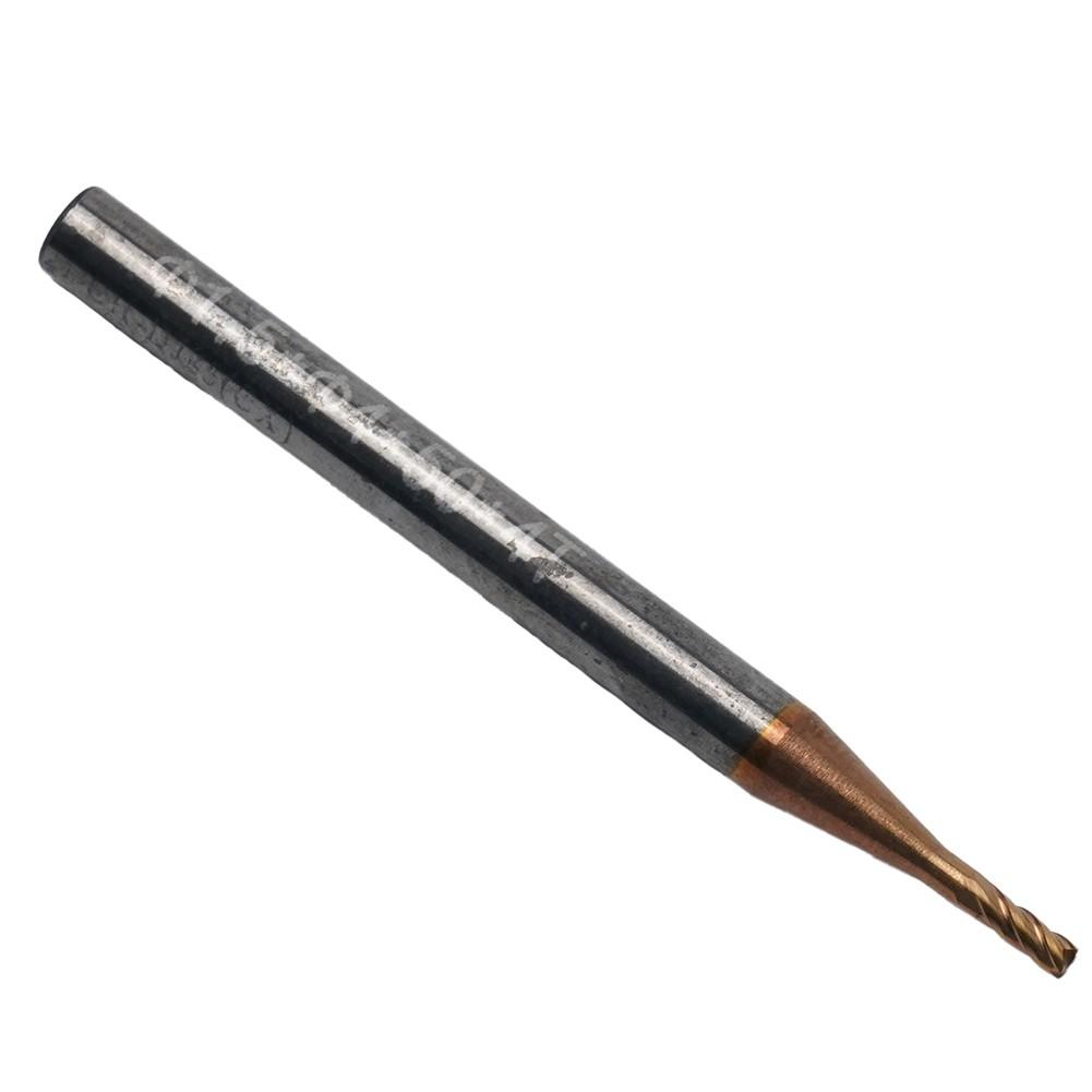 1,5 мм x 10 мм x 4 мм x 50 мм карбидная фреза с покрытием AlTiSin с 4 канавками и квадратным хвостовиком