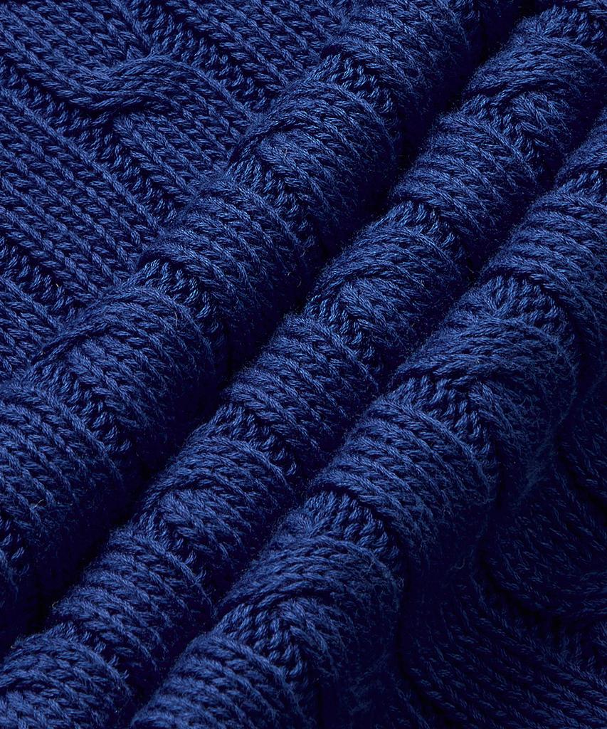 Polo Ralph Lauren [W] Cable Knit Cotton Short Sleeve Cardigan - Blue