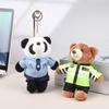 Дорожная полиция Маленький медведь панда плюшевые игрушки брелок полиция пожарные животные брелок кулон автомобиль рюкзак подвески сумка декор подарки