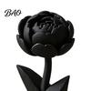 Геометрическая База Декорация 3D Печатная Фигурка Цветка, Маленькое Черное Пион Настольное Украшение Декоративная Фигурка для Рабочего Стола Офисного Руководителя,