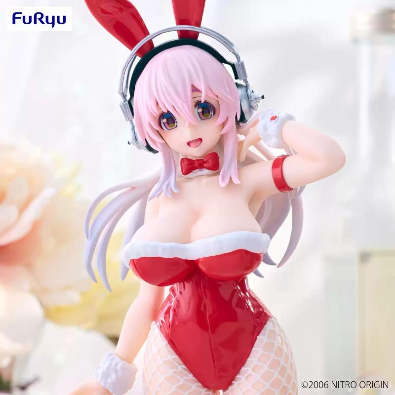 В наличии Оригинальная FURYU Super Sonico BiCute Bunnies Официантка Китайский Стиль Смокинг Призовая Фигурка Аниме Фигурка Настольное Украшение Подарок