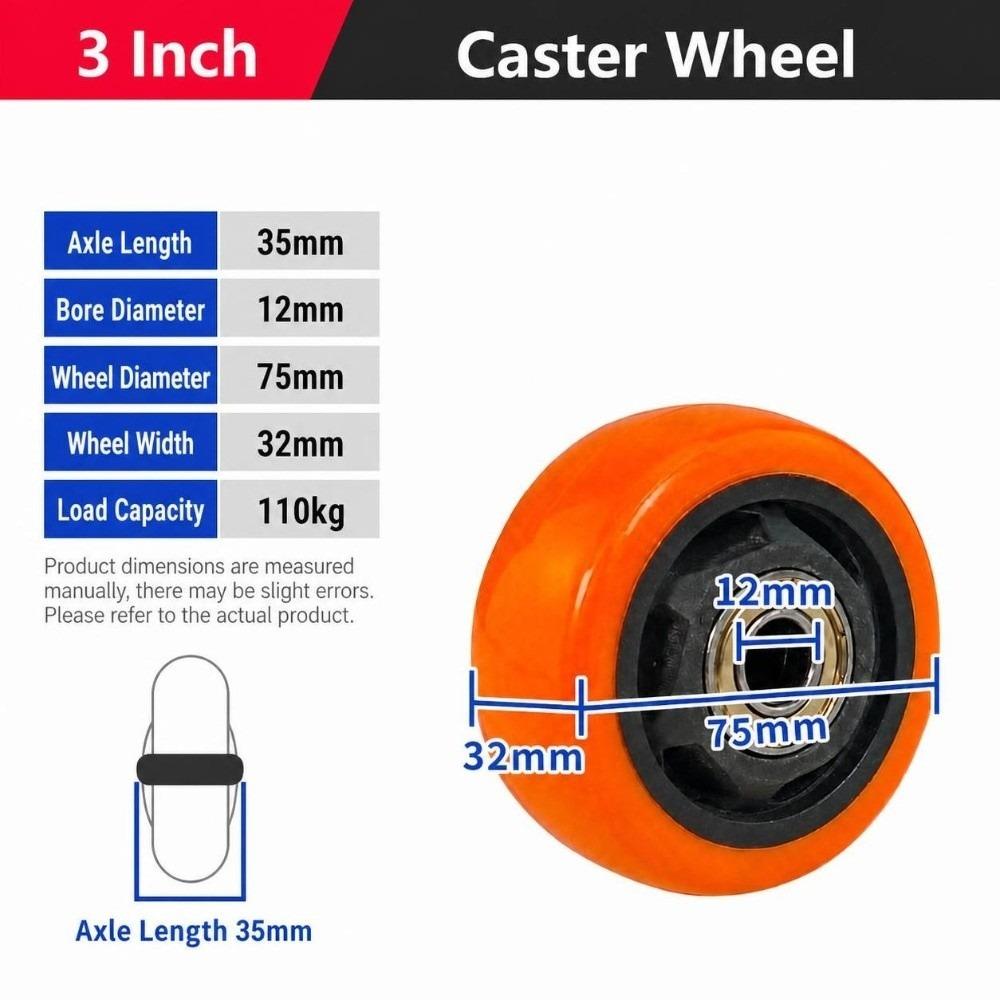 High Load Capacity Trolley Wheel Double Bearings Replacement Wheel Heavy Duty Application