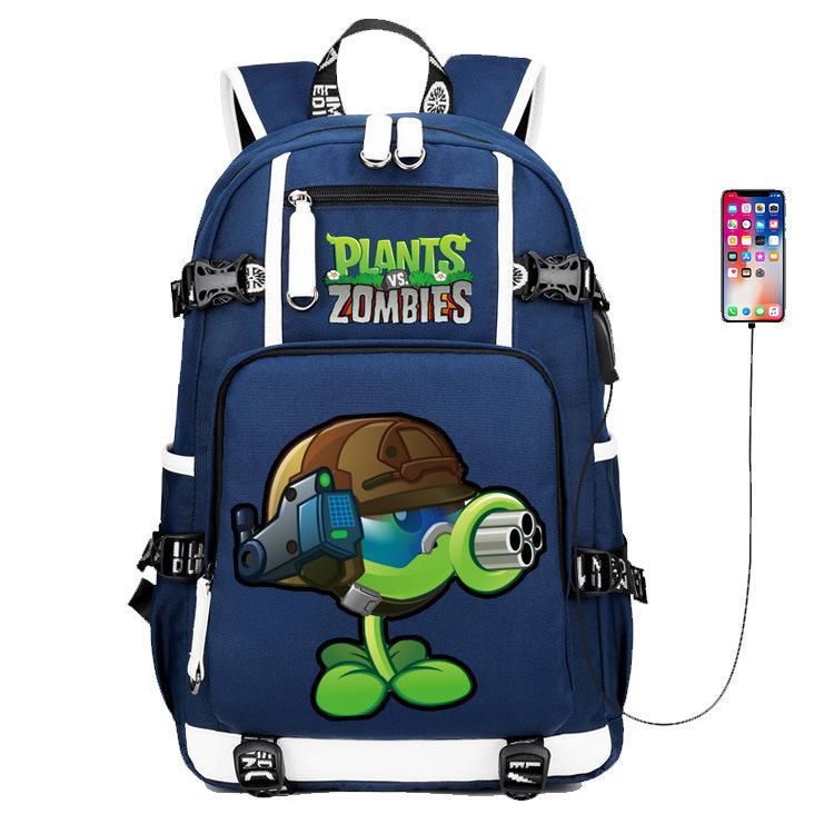 Plants vs Zombies Backpack for Boys Grades 3-6 Lightweight Waterproof School Bag with Spine Protection