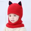 Thickened Knitted Baby Hats Keep Warm Warm Fleece Hats Cute Style Cute Cat Ears Hats  Cold Weather