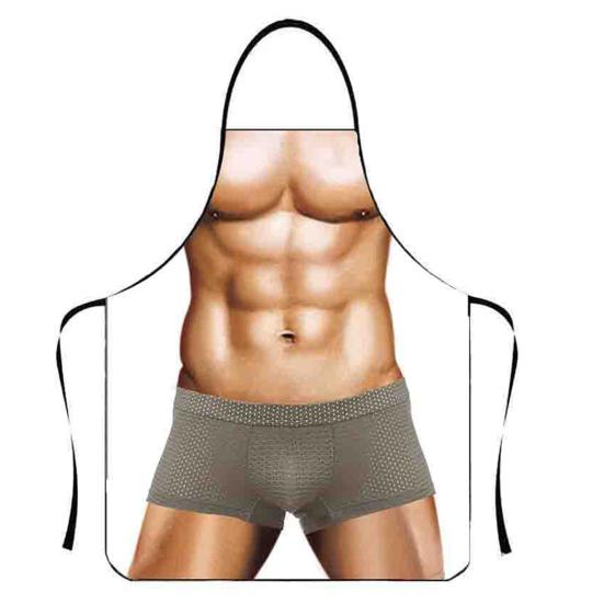 Funny Sleeveless Apron for Men Creative Cooking Apron with Adjustable Waist Ties White Elephant Gifts Holiday Aprons