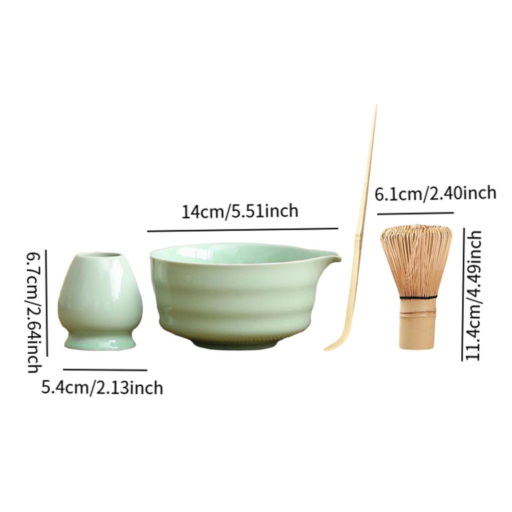 4pcs/set NEW High-end Japanese Ceramic Matcha Gift Box Matcha Tea Set With Whisk And Bowl Sumptuous Grinder Brush Tea Tools Hold