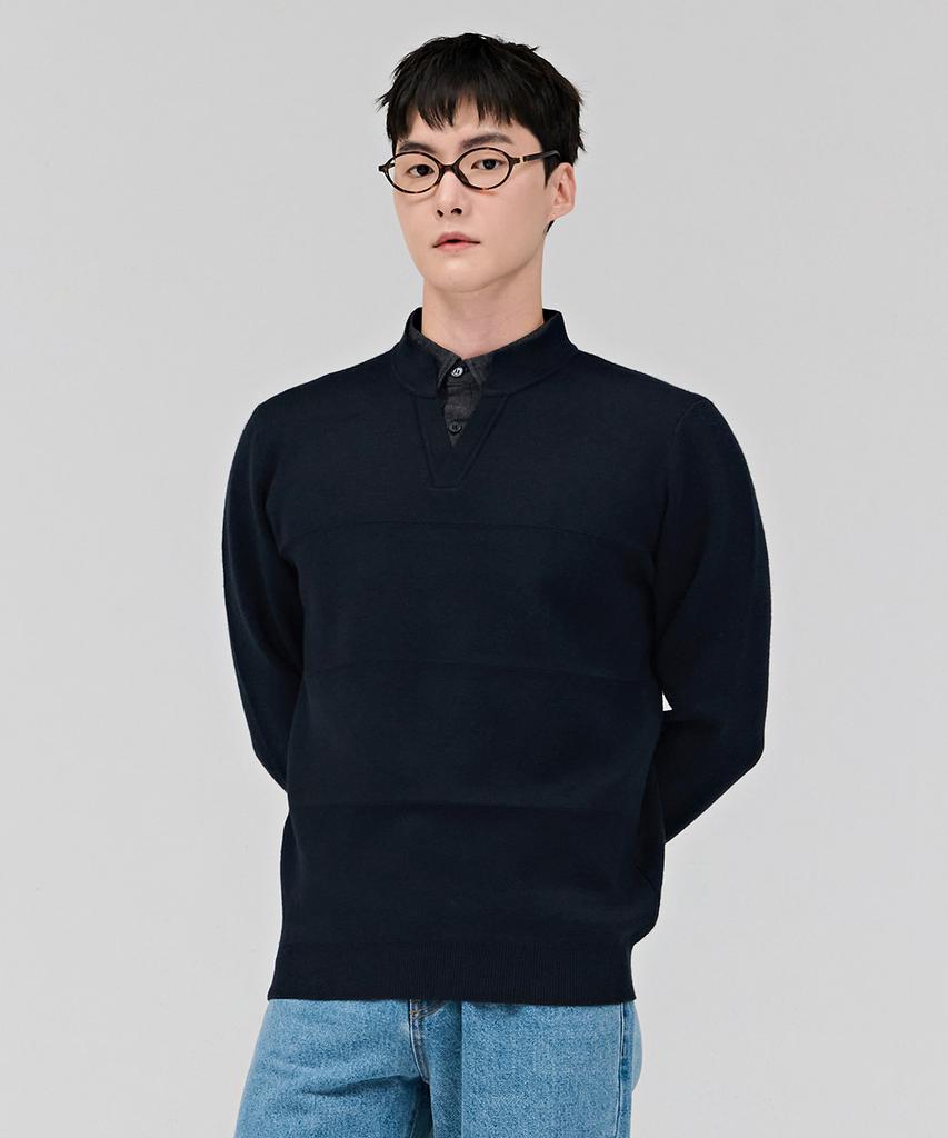 CHASECULT Men'S Shirt Layered Sweater - Green