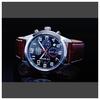 Б/у мужские часы Seiko ALBA хронограф, модель для зарубежного рынка, 10 Бар, коричневый кожаный ремешок, черный