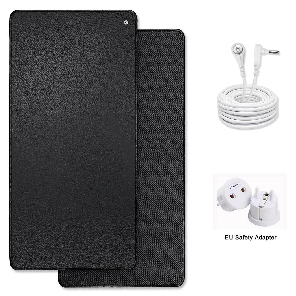 Многофункциональный черный заземляющий коврик с нескользящей подошвой для облегчения боли, улучшения сна и повышения уровня энергии