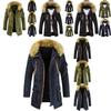 Luxurious Mens Trench Coat With Fur Hood Warm Winter Parka For Outdoor Adventures