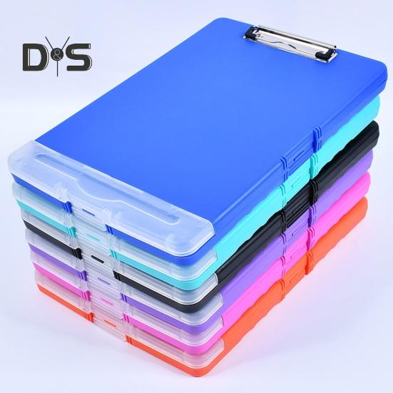 Органайзер для папок с прочным замком, нескользящими зажимами, отверстиями для подвешивания, планшетом-пеналом 3 в 1, коробкой для хранения файлов