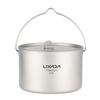 Lixada 2.8L Titanium Pot Ultralight Portable Hanging Pot with Lid Outdoor Camping Hiking Backpacking