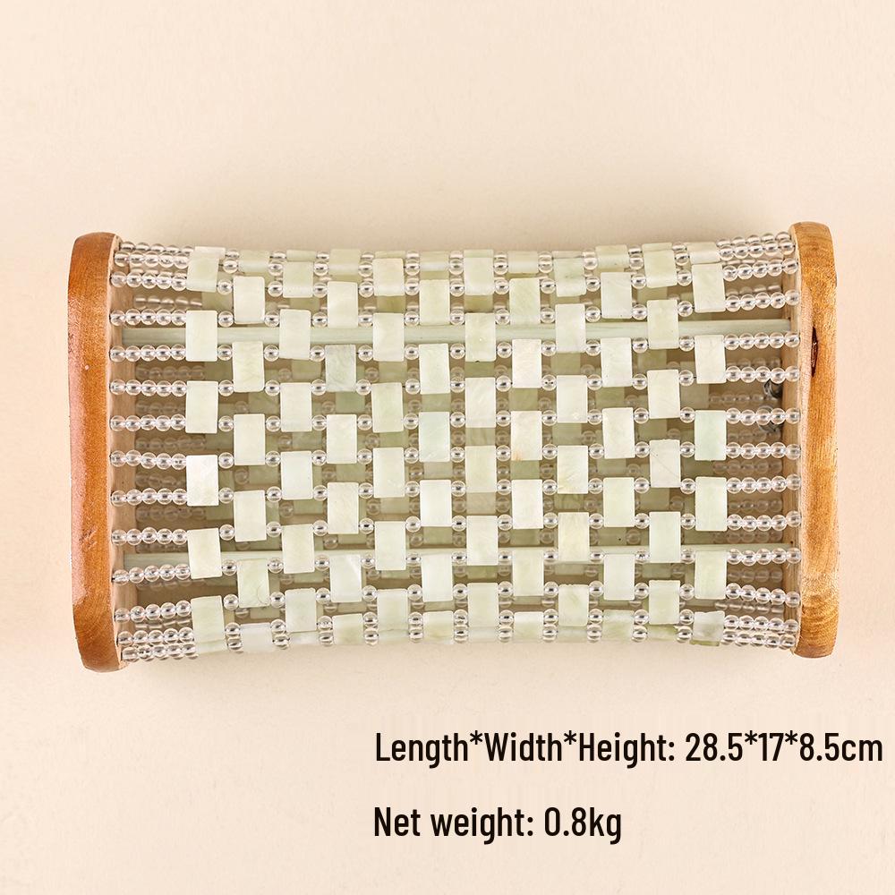 Xiuyan Jade Cooling Pillow - Natural Sweat-Resistant, Breathable, and Hollow Design for Cervical Support and Summer Comfort.