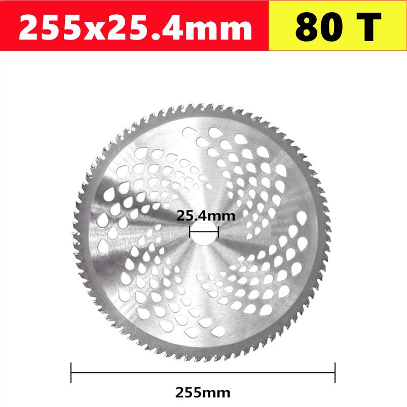 255mm (10inch) HSS лезвие для газонокосилки, отверстие 25,4 мм, 40/60/80 зубьев, аксессуары для режущей деки газонокосилки, садовое лезвие для прополки