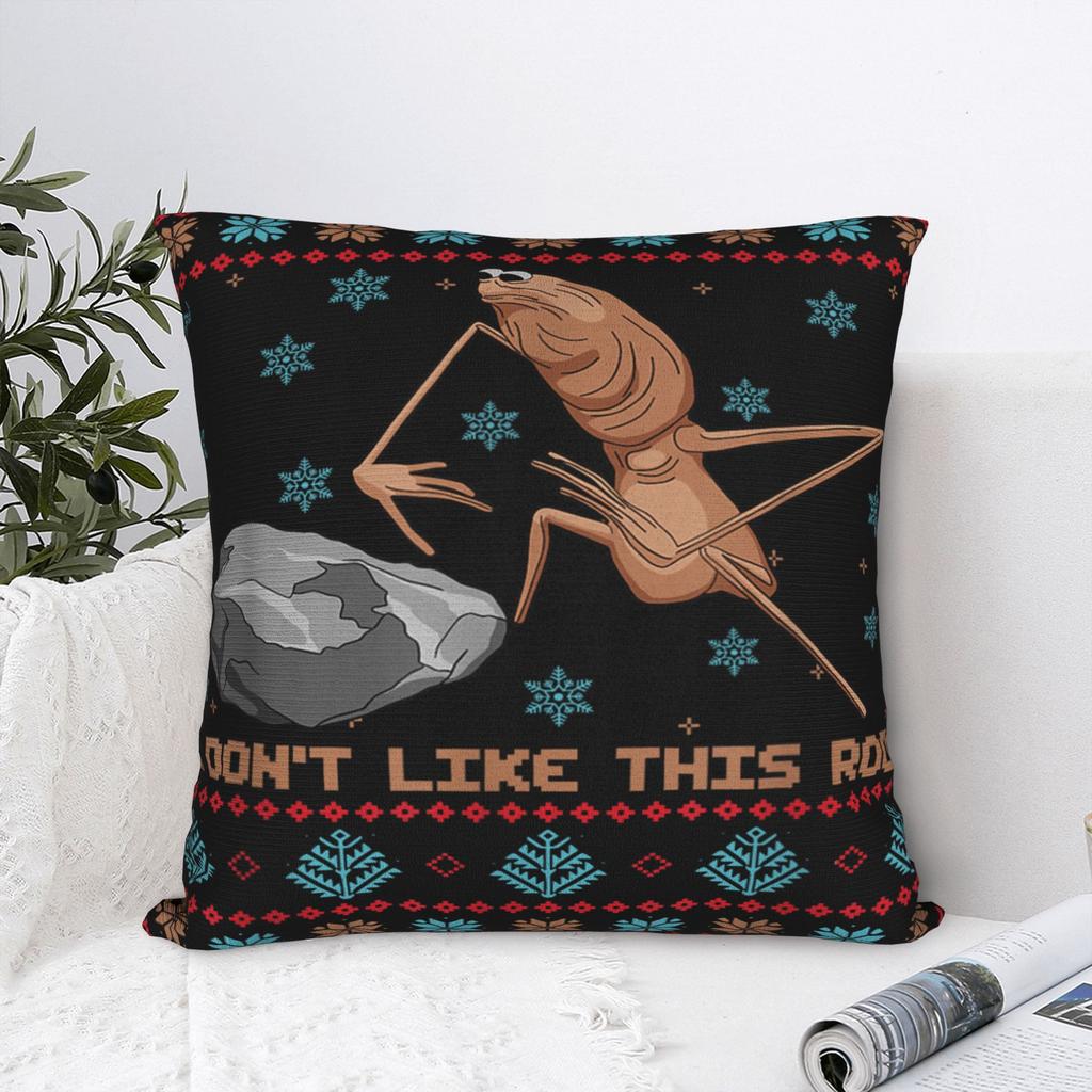 Marcus The Worm I Don't Like This Rock Pillow Cover Novelty Pillow Case For Sofa Bedroom Home Decor Soft Cushion Cover Gift