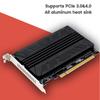 Алюминиевый радиатор NVME M2 M-KEY Плата расширения массива PCI-E X16 Поддержка 4 твердотельных накопителей NVME 2230/42/60/80 RAID 4x32 Гбит/с Fast-