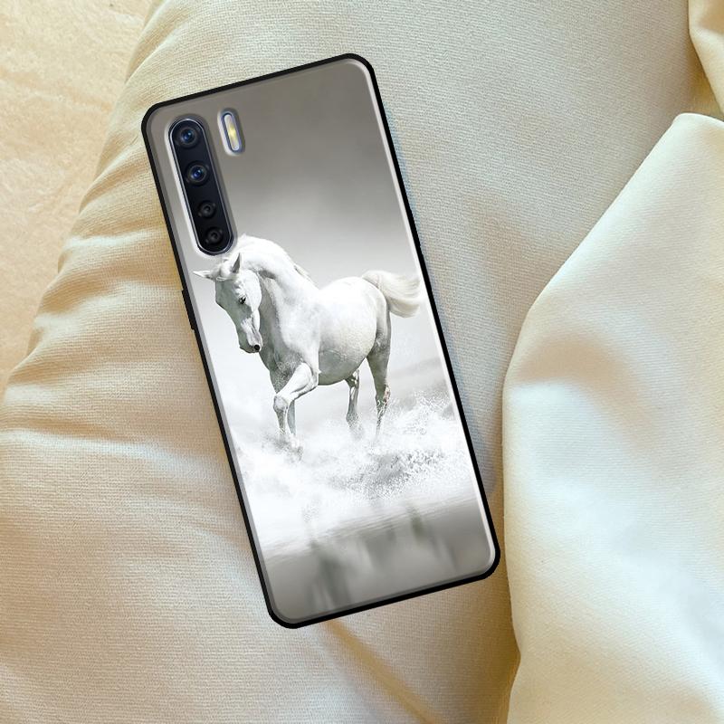 Крутой Чехол с Бегущими Лошадьми для Oppo A17 A94 A74 A54 A60 A40 A80 A16 A76 A96 A98 A58 A78 A18 A38 A57 A15 A5 A6 Pro