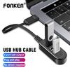 FONKEN 3 Port USB Hub Extend Cable Data Transfer Device Charging USB Adapter 1.2m USB 2.0 Splitter Laptop PC Computer USB Extender