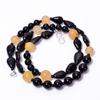 Natural Black Onyx Montana Agate Gemstone Smooth Beads Necklace 7-13 Mm 18" UB-8562
