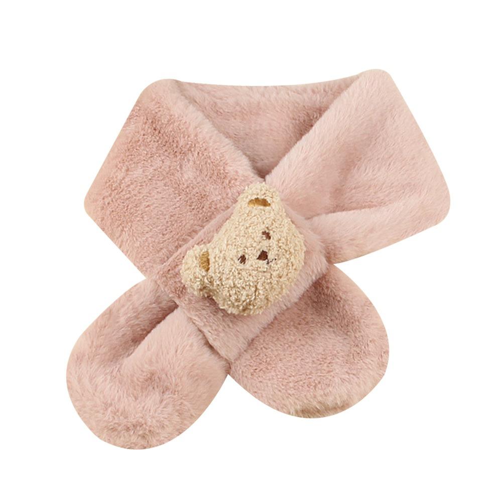Plush Neck Warmer Warm Plush Scarf Fashion Children Cross Neckerchief  Outdoor