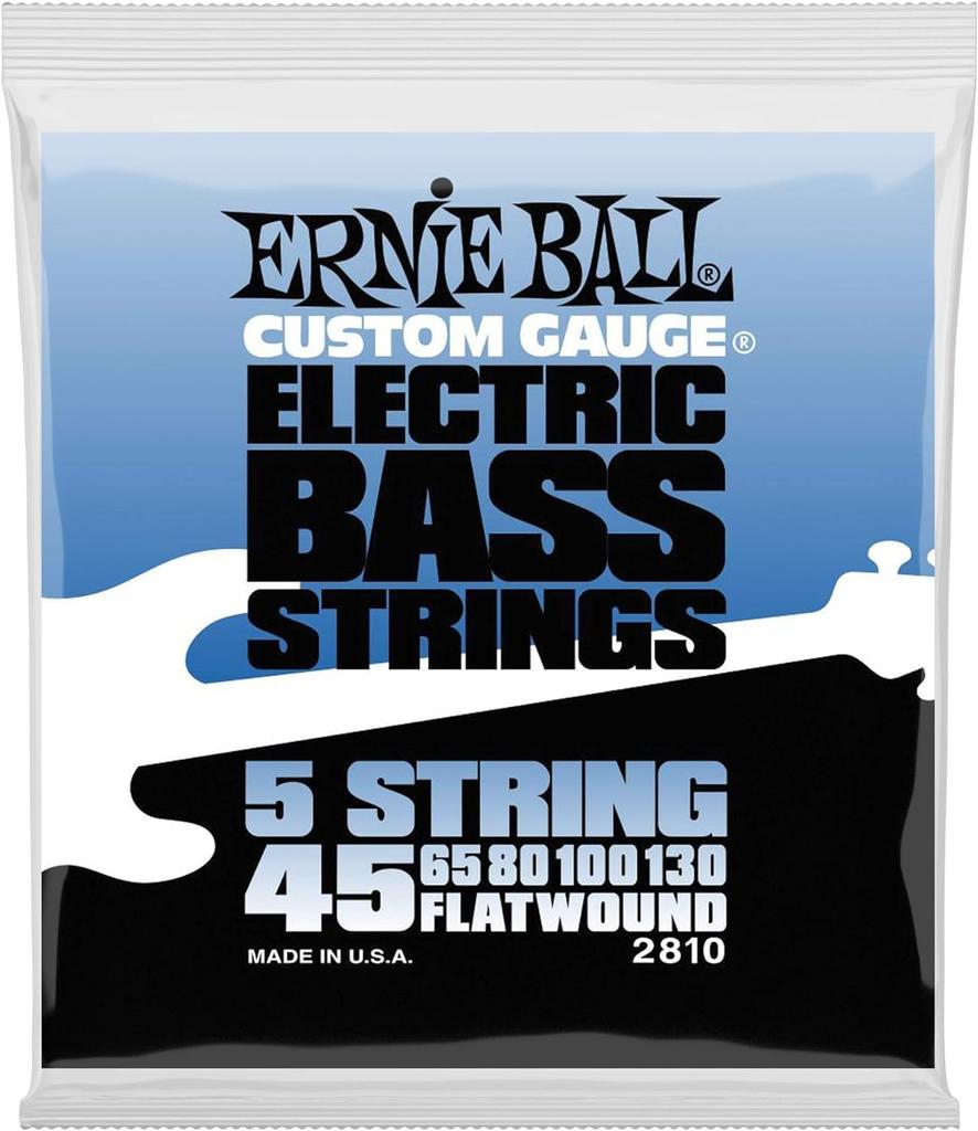 Ernie Ball 2810 Bass Strings 5 Strings 45-130 Flatwound Bass