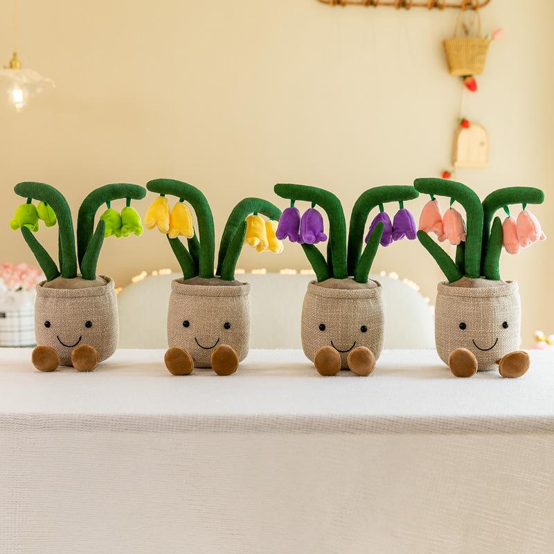 Креативные плюшевые игрушки в горшках в виде тюльпанов, кубическая машинка, кукла-торт на день рождения, палатка на ночном рынке, украшение для дома