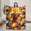 Плед Dragon Balls Сон Гоку Теплый Новинка Плюшевый Плед для Детей Взрослых На Улицу Фланелевая Постельная Покрывало Покрывало на Кровать