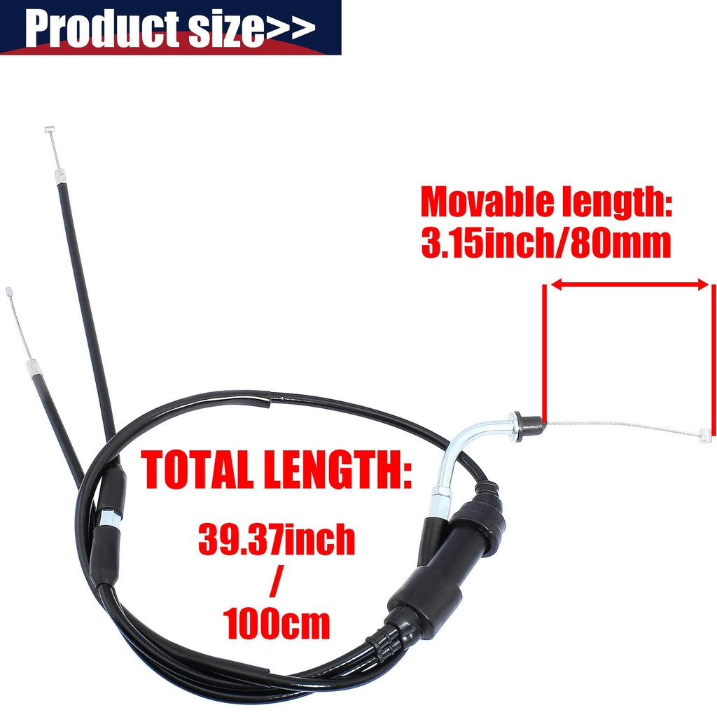 Трос дроссельной заслонки QAZAKY совместим с мотоциклом Yamaha Y-Zinger PW 50 PW50 Dirt Bike Assembly 2000 2001 2002 2003 2004 2005 2006 2007 2008 2009