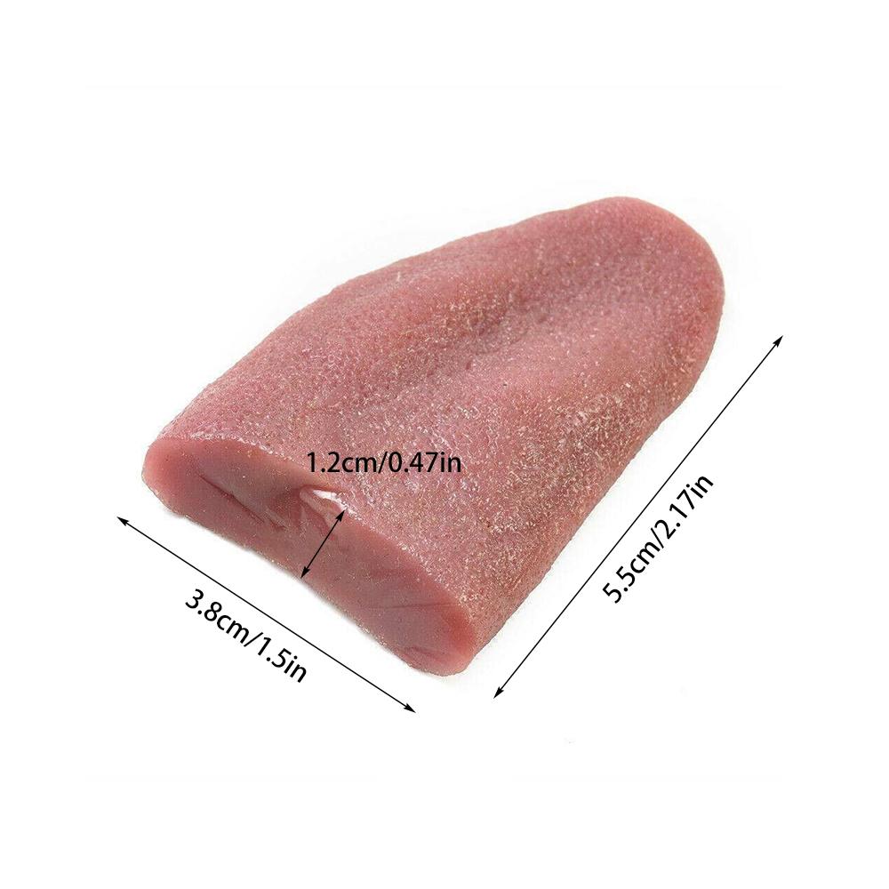 1PC Steel Needle Tongue Piercing Magician Props Halloween Fool's Day Trickery Toys Fake Simulation Magic Realistic Fake Tongue Prank