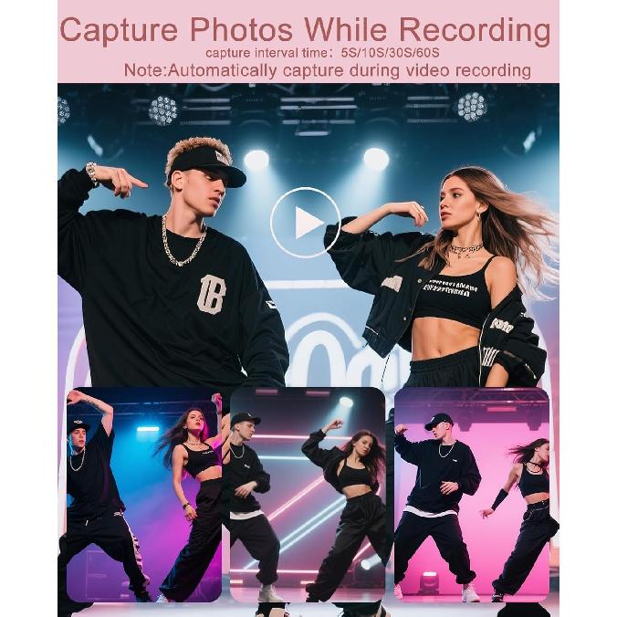 FLATIC Цифровая камера, 5K 75 МП Камеры для Фотосъемки с WiFi и картой памяти 64 ГБ, Автофокус Камера для Влогинга на YouTube с поворотным экраном 180°,