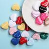 Home Party Supplies Loose Beads DIY 11.7*13.5mm Macaron Color Heart Fashion Acrylic Materials