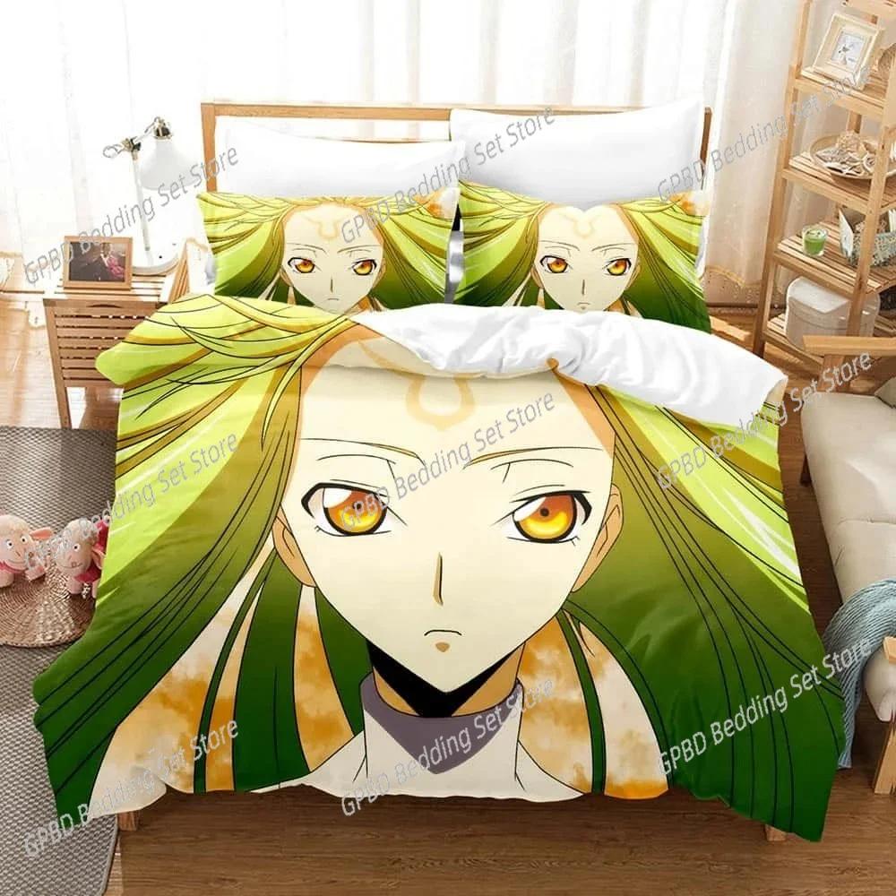 3D Печать Аниме Code Geass Комплект Постельного Белья Спальня Мягкое Современное Покрывало Удобное Детское Пододеяльник Чехол для Одеяла и Наволочка