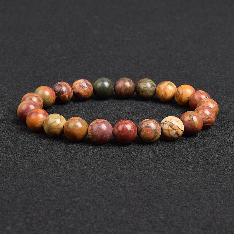 Браслет из натурального камня, апатит, лазурит, агат, кристалл, тигровый глаз, высококачественные бусины из драгоценных камней, браслет для мужчин, ювелирные изделия