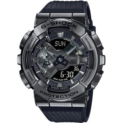 Мужские часы G-SHOCK GM-110BB-1AJF [G-SHOCK Metal Covered Series Blackout] Круглые черные