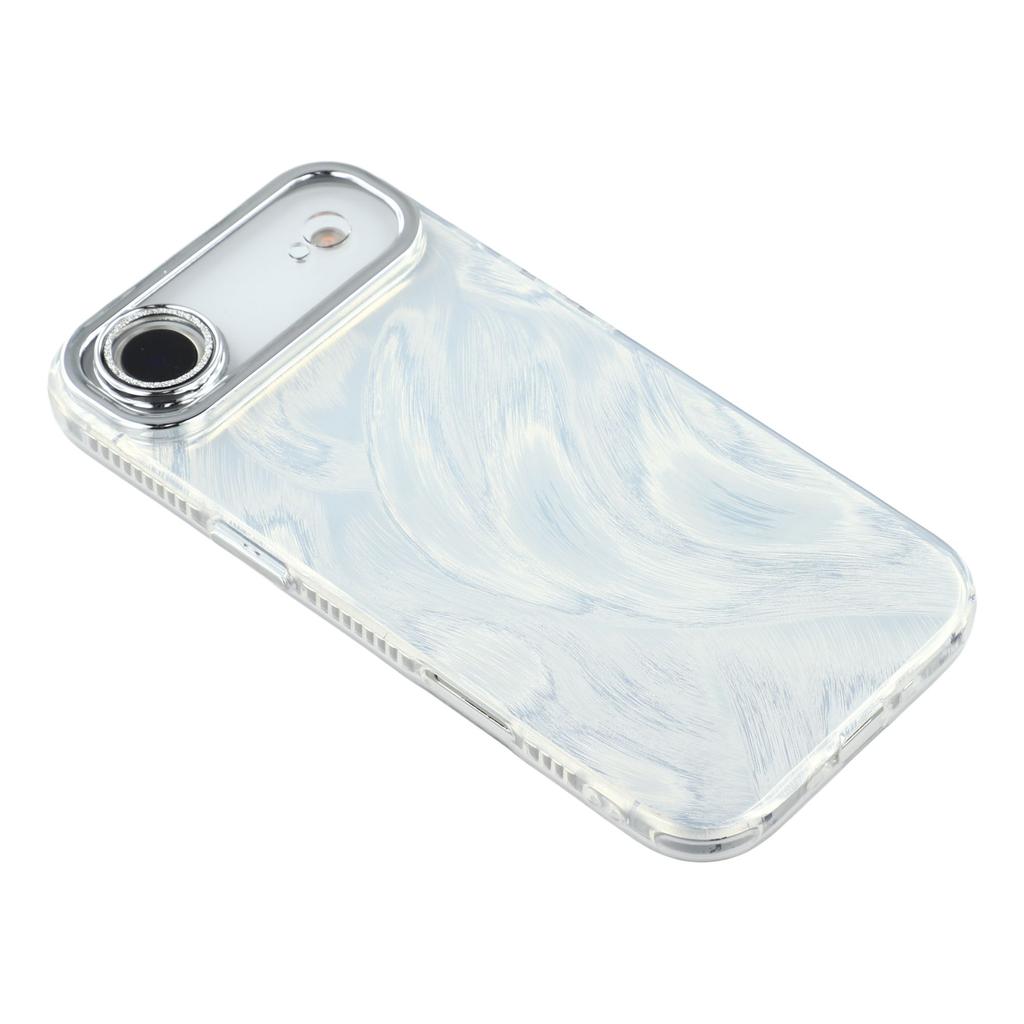 For iPhone 17 Air Case IMD Design Shockproof Hybrid Phone Cover with Glass Lens Film