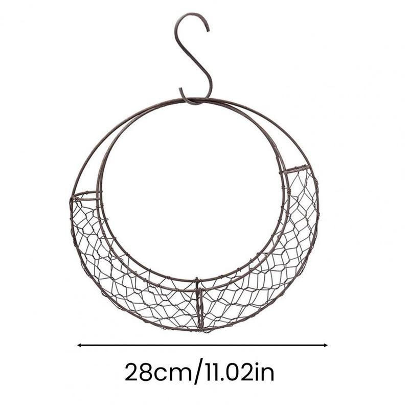 Bird Nesting House Bird Nesting Heart Holder Metal Birdhouse with Hook Hummingbird Nest Material Station for Wild Birds Outdoor