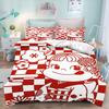 Fujiya Peko Chan 3D Print Bedding Set, Cute Japanese Cartoon Duvet Cover with Pillowcases, Kids Girls Bedroom Decor Bedding