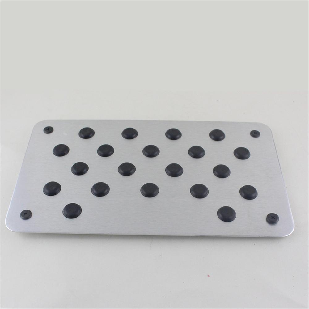 Universal Aluminum Alloy Car Non-slip Rubber Heel Plate Pedal Carpet Floor Mat