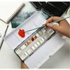 Rectangular Empty Watercolor Palette 12/24/52 Grid Watercolor Tin Palette  For Half/Full Pan