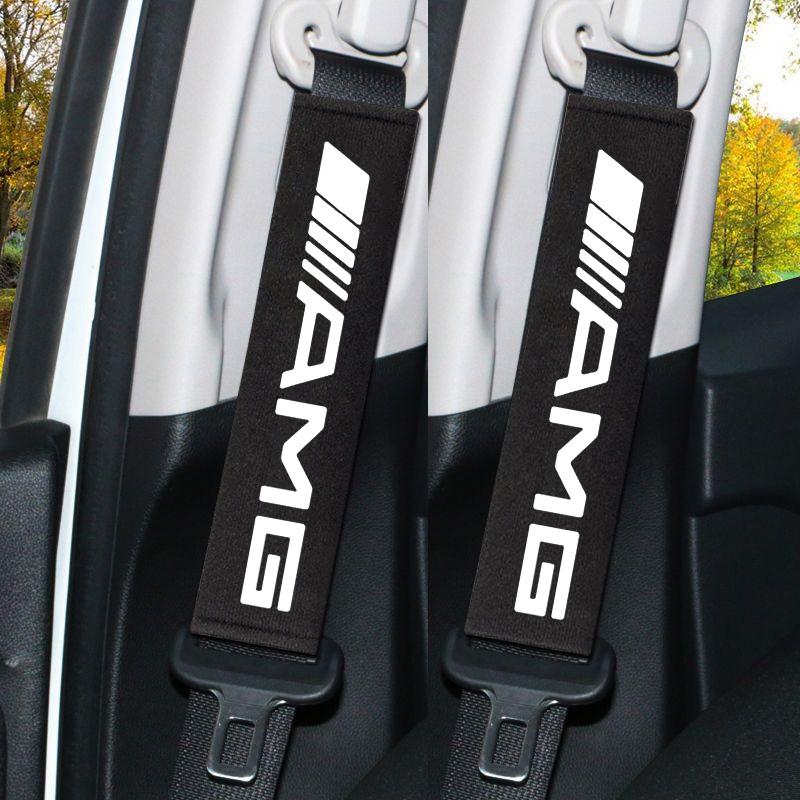 OQA4 Car Seat Belt Protection Shoulder Pads Headrest Neck Pillow For Mercedes Benz W177 W213 GLS GLE1 W212 W205 AMG Auto Accessories