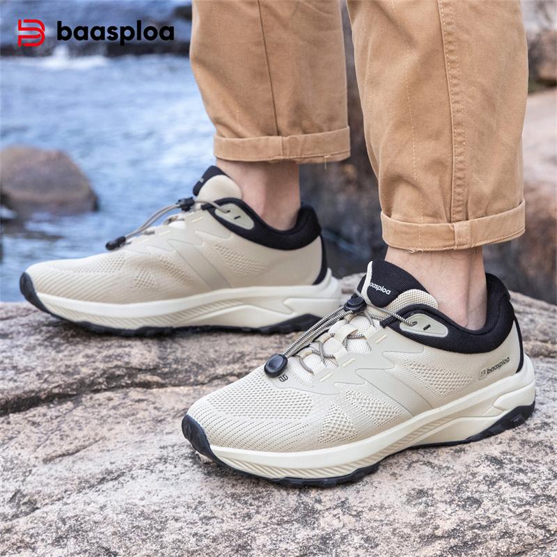 BAASPLOA Мужская обувь для активного отдыха с сетчатой поверхностью, дышащая, для активного отдыха, для пешего туризма, износостойкая мужская обувь, модная брендовая мужская обувь для пешего туризма