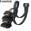 Низкопрофильный кабель-сборка LP 8I 74P на Dual SFF-8639 U.2 + 15P High-Speed