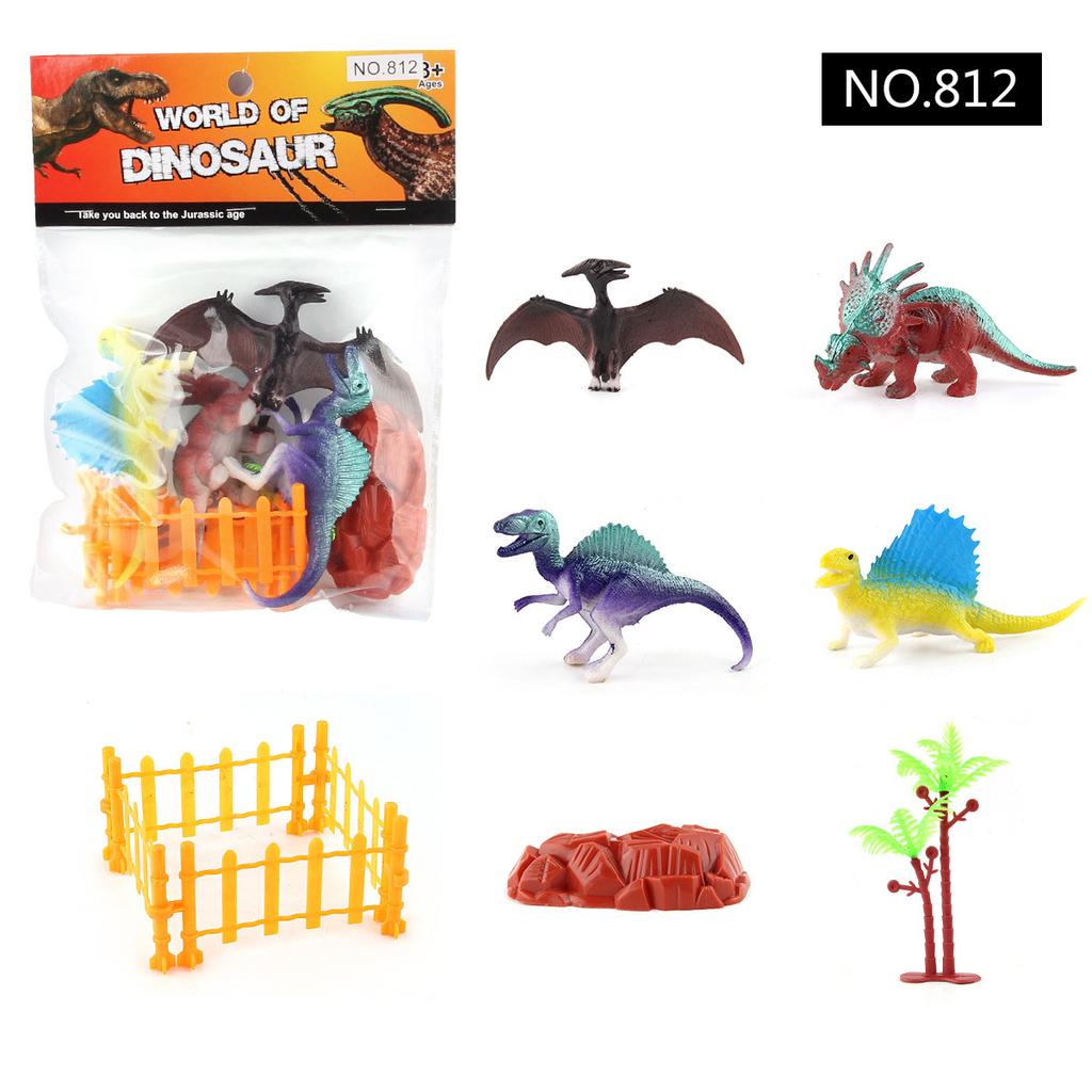 Tyrannosaurus Pterosaur Model Small Dinosaur Set, Jurassic Simulation Animal, Model Dinosaur Toy