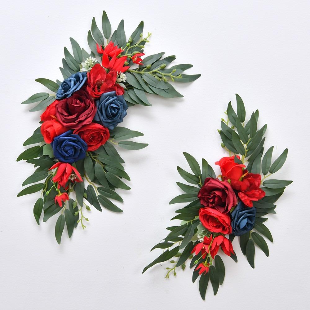 2Pcs DIY Artificial Wedding Arch Flowers Wedding Photography Flower for Ceremony Party