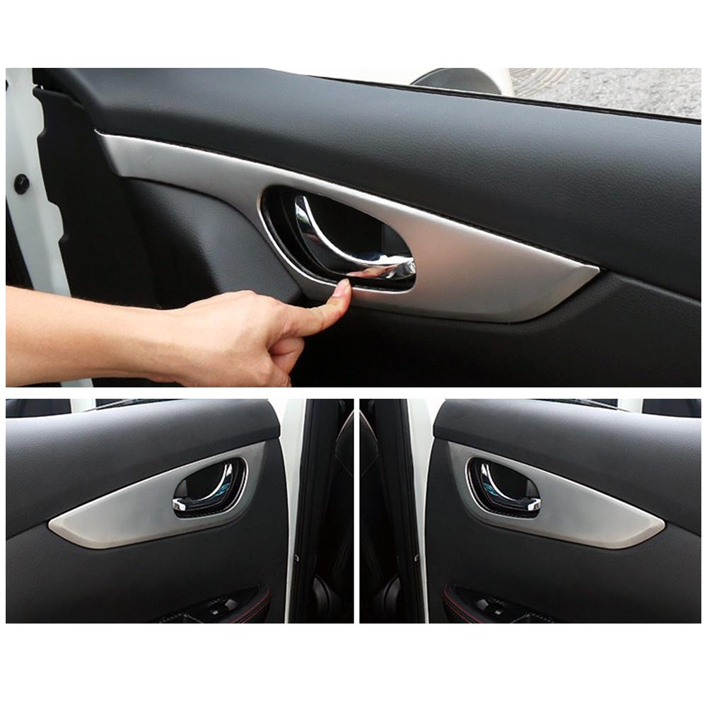 Для Nissan Qashqai J11 2014 внутренняя часть автомобиля ремонт внутренней дверной ручки рама отделка автоаксессуары из нержавеющей стали