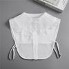 Women Embroidery Lace Detachable Lapel Fake Collar Shirt White Ruffles False Collar Woman Removable False Blouse Nep Kraagie