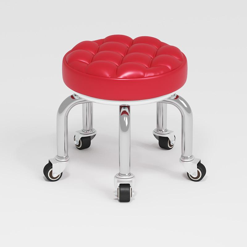 Бесшумный бытовой низкий табурет на колесах - Многоцелевой для переобувания, передвижения ребенка и уборки пола